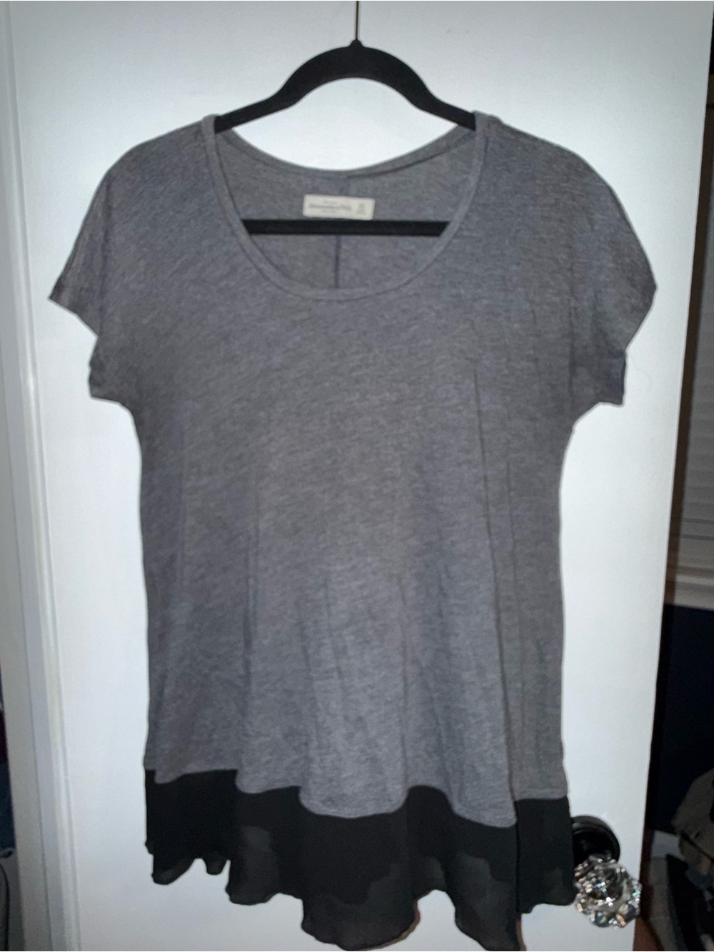 Vintage Abercrombie & Fitch short sleeve short with sheer trim